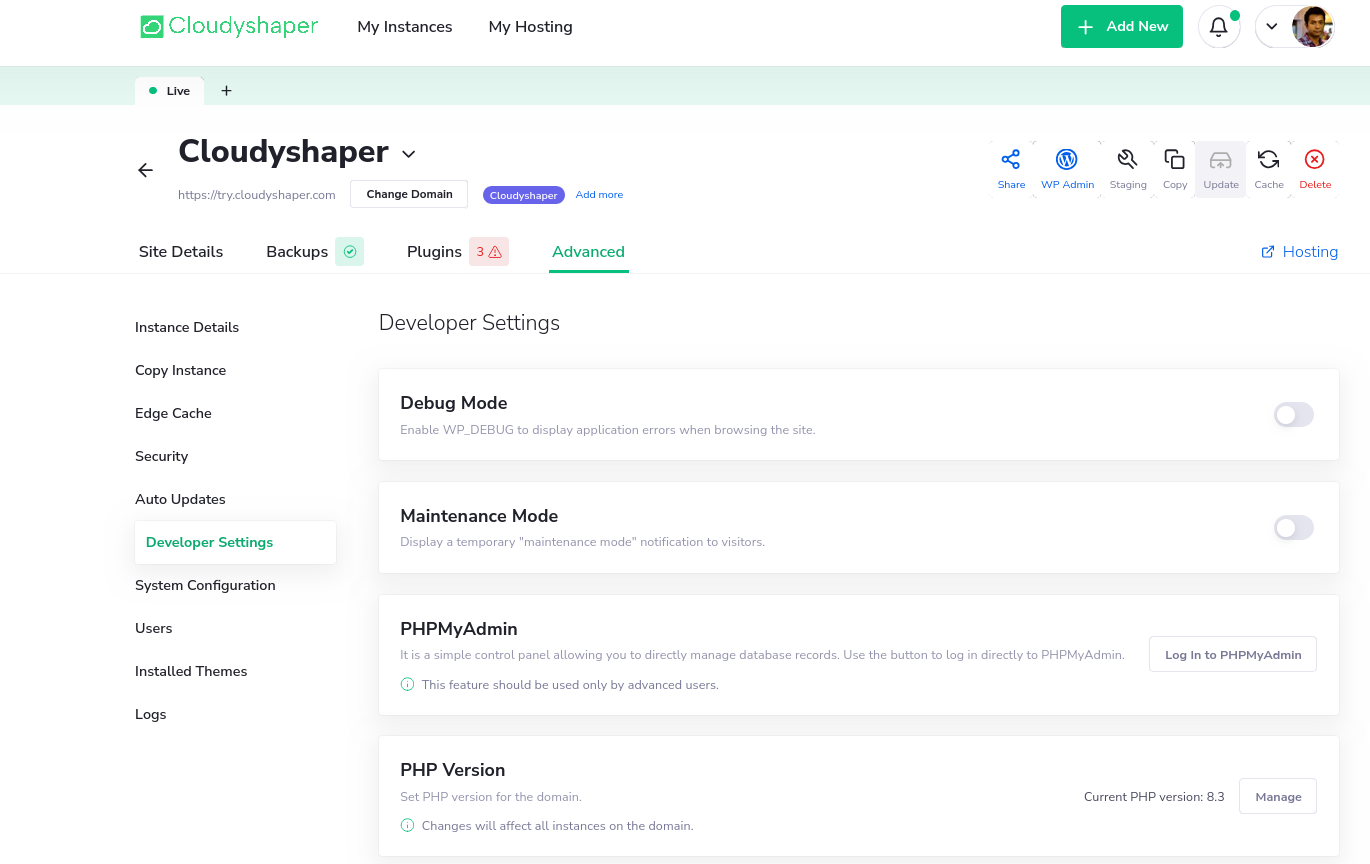 Screenshot 2025-05-21 at 16-30-06 Cloudyshaper LLC Cloudyshaper - Developer Settings